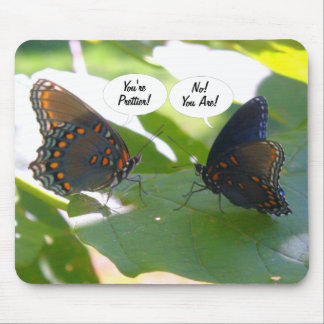 Duelling BFFs (Butterfly Friends Forever) Mouse Pad