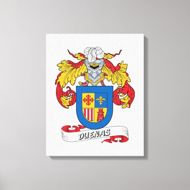 Duenas Family Crest Canvas Print (Front)