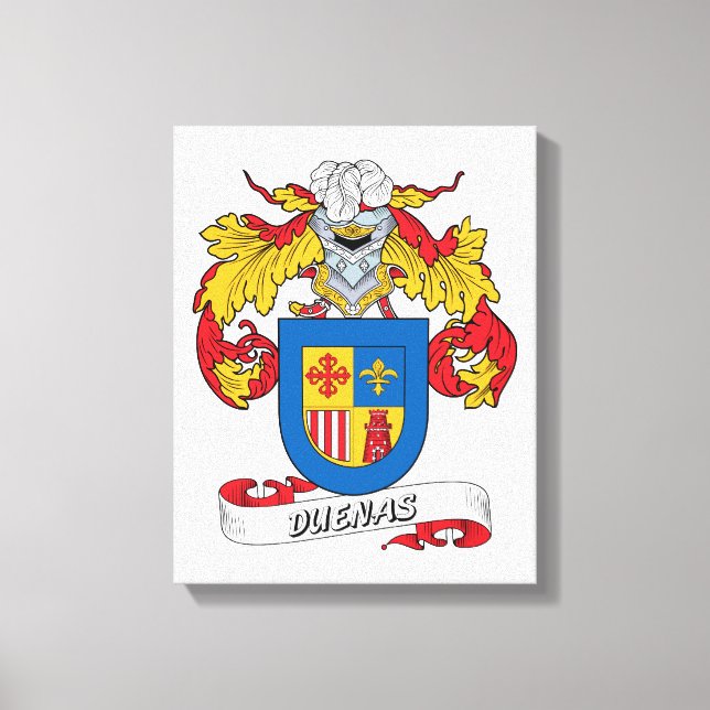 Duenas Family Crest Canvas Print (Front)