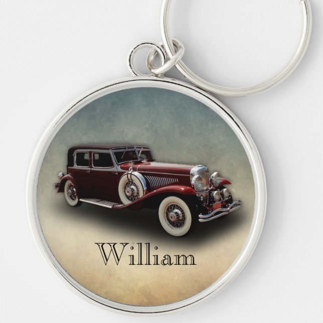 Duesenberg (Duesy) Model J Classic Car Keychain (Front)