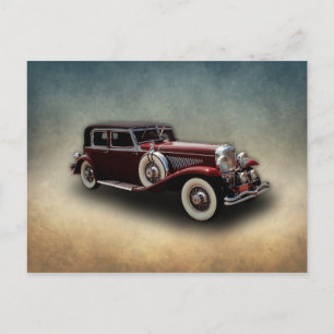 Duesenberg (Duesy) Model J Classic Car Postcard