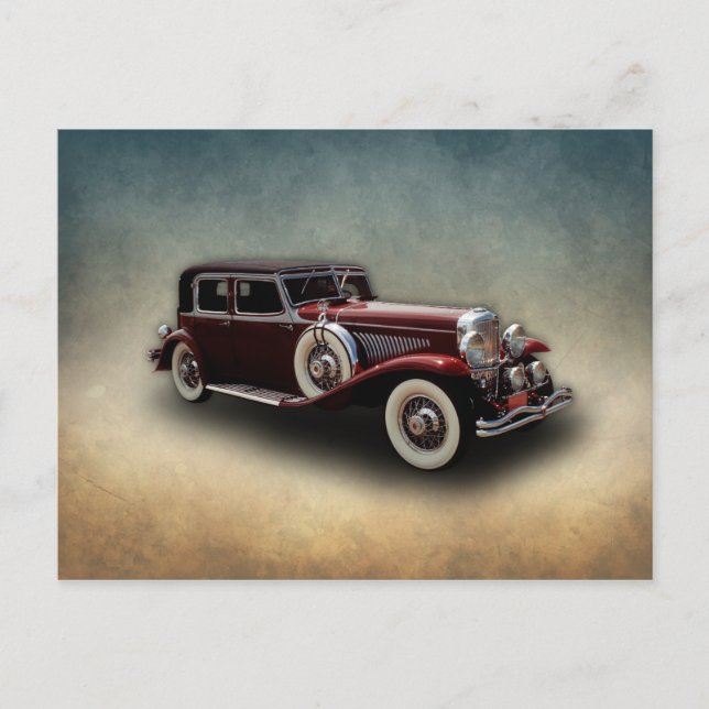 Duesenberg (Duesy) Model J Classic Car Postcard (Front)
