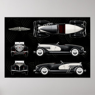 Duesenberg speedster poster
