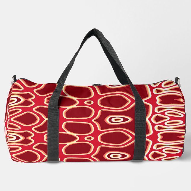 Duffel Bag, A vibrant red classic stylish design  Duffle Bag (Front)