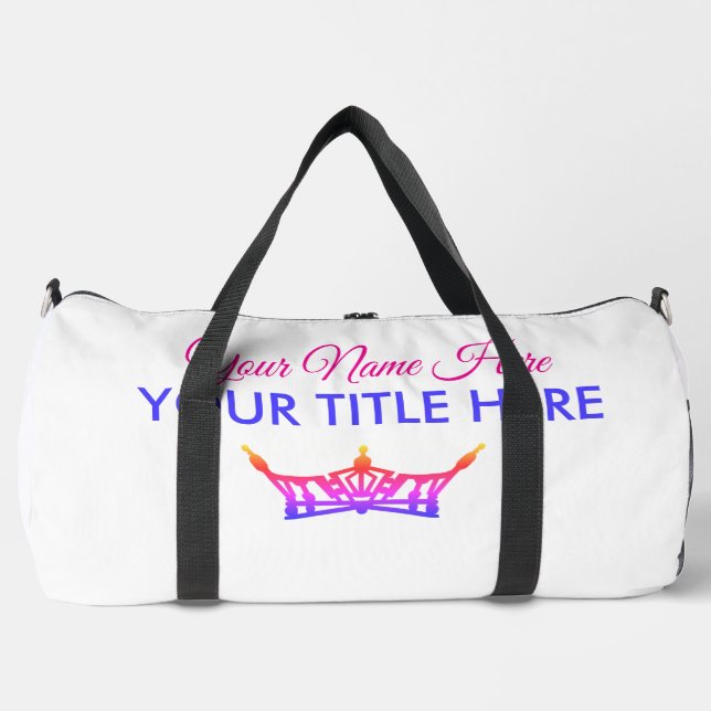 Duffel bag for your pageant princess or queen! (Front)