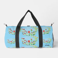 Duffel Bag : Spring Flowers .