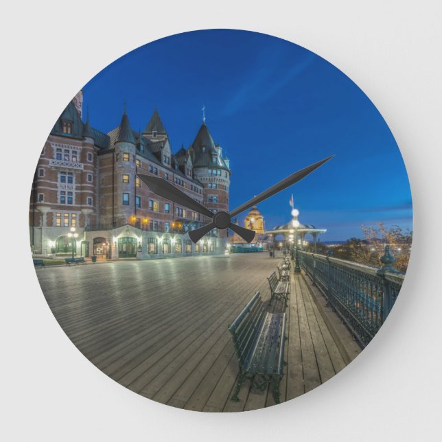 Dufferin Terrace at dawn Large Clock (Front)