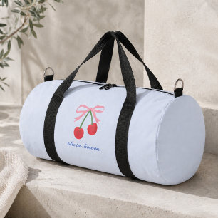 Duffle Bag Cherry Coquette Bow Cute Duffel