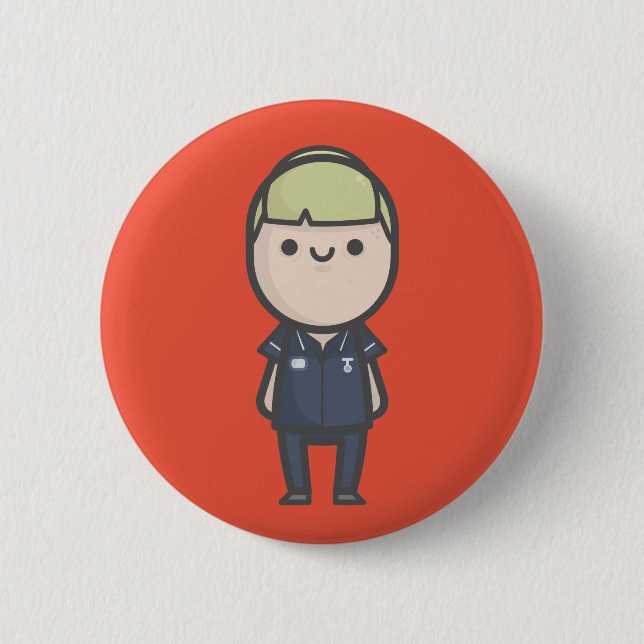 Duffy - Casualty 2 Inch Round Button (Front)