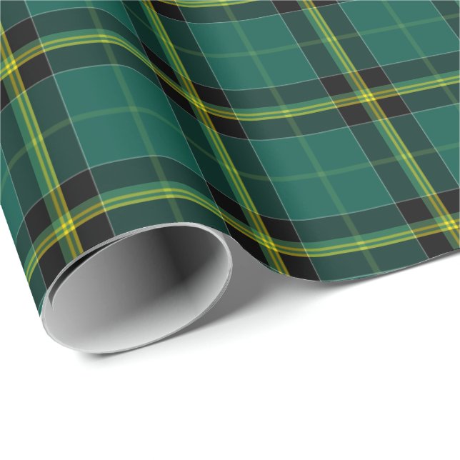 Duffy Clan Tartan Irish Plaid Pattern Wrapping Paper (Roll Corner)
