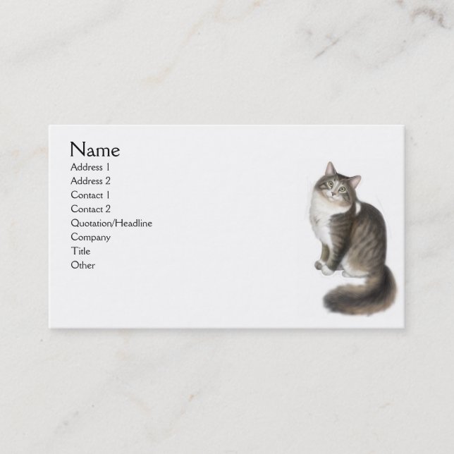 Duffy le carte de visite de chat de ragondin du (Devant)