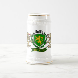 Duffy/O'Duffy Irish Shield Personalized Beer Stein