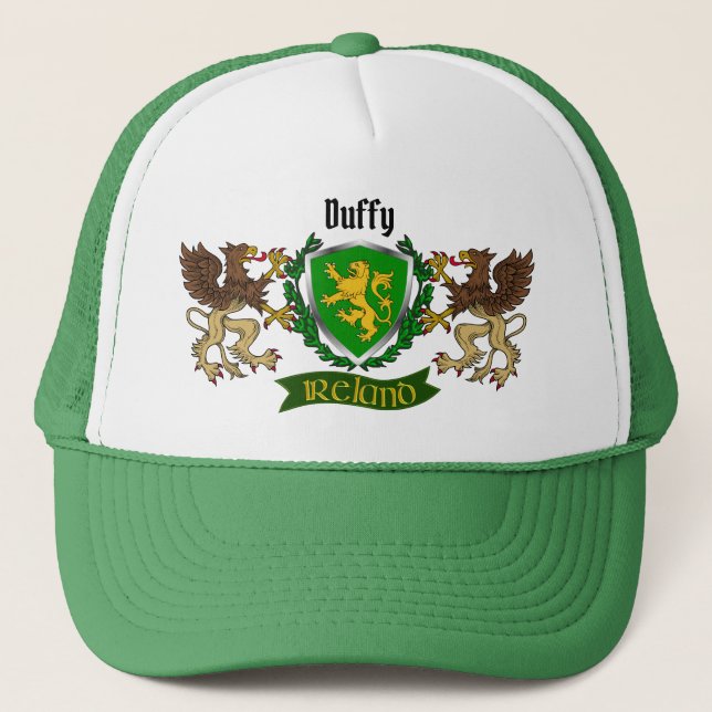 Duffy/O'Duffy Irish Shield Personalized  Trucker Hat (Front)