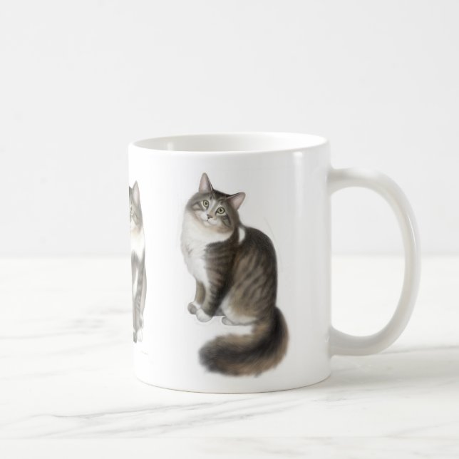 Duffy the Maine Coon Cat Mug (Right)