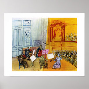 DUFY THE QUINTET WITH RED CELLO 11x14 Poster