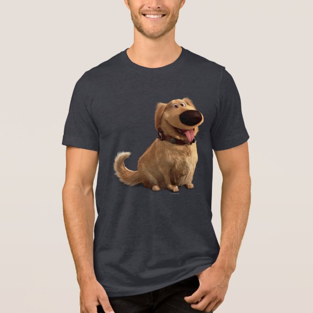 Dug the Dog from Disney Pixar UP - smiling Tri-Blend Shirt (Front)