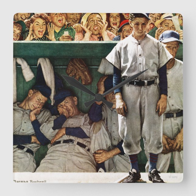 Dugout Square Wall Clock (Front)