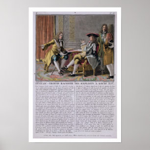 Duguay-Trouin (1673-1736) recounting his naval exp Poster