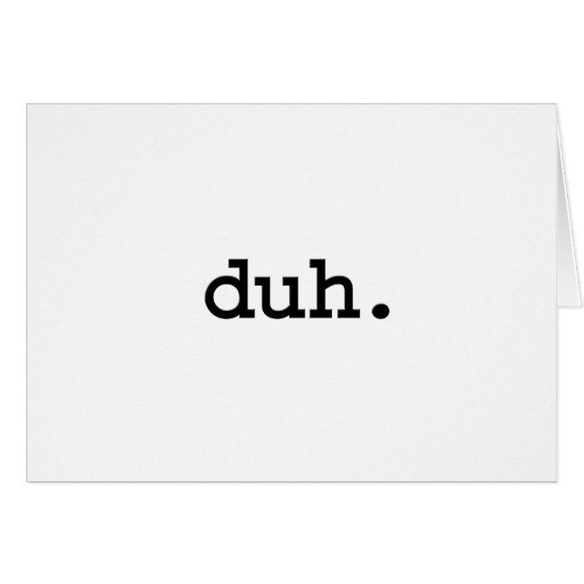 duh. (Devant horizontal)