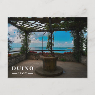 Duino Castle Garden Pergola Terrace Adriatic Sea Holiday Postcard
