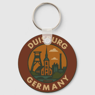 Duisburg Germany City Art Keychain