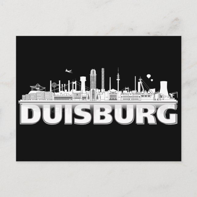 Duisburg Stadt Skyline - Postkarte Postcard (Front)