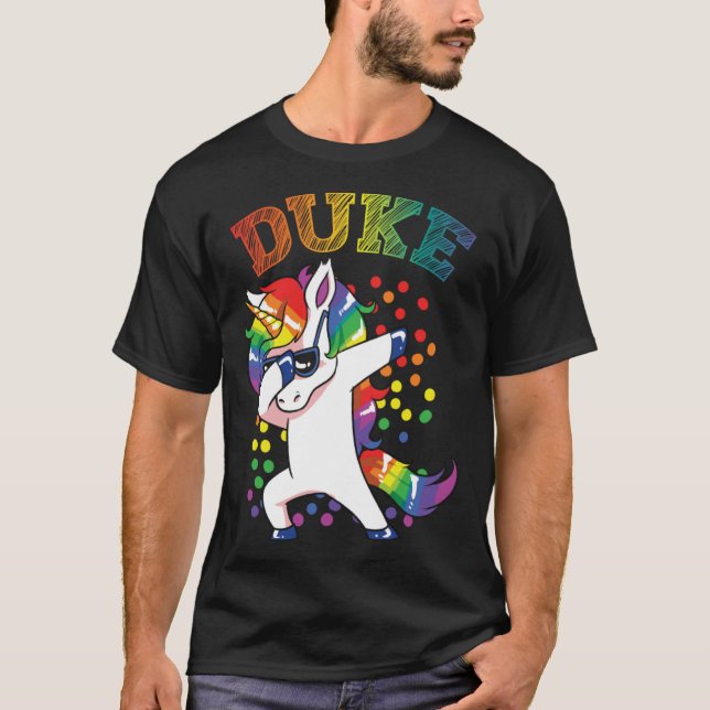 Duke Dabbing Unicorn T-Shirt (Front)