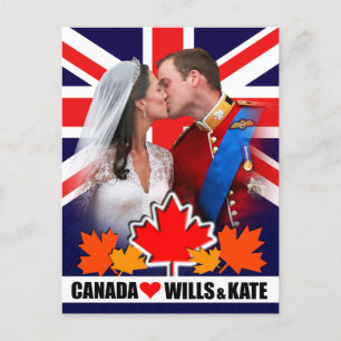 Duke & Duchess of Cambridge Canada Postcard