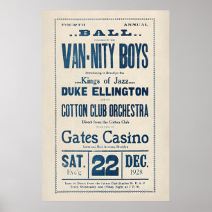 Duke Ellington jazz poster - Cotton Club - Gates