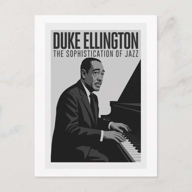Duke Ellington Postcard - Vintage Jazz Piano (Front)