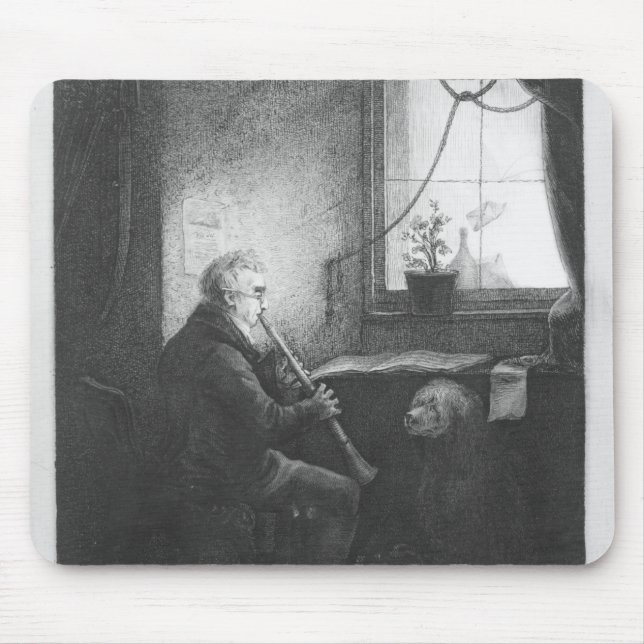 Duke Esterhazy Playing the Clarinet, 1809 Mouse Pad (Front)
