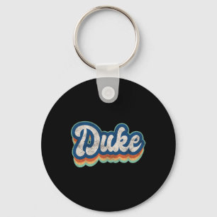 Duke First Name Boy Vintage Style 70s 80s Personal Keychain