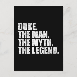 Duke name, Duke The Man The Myth The Legend Postcard
