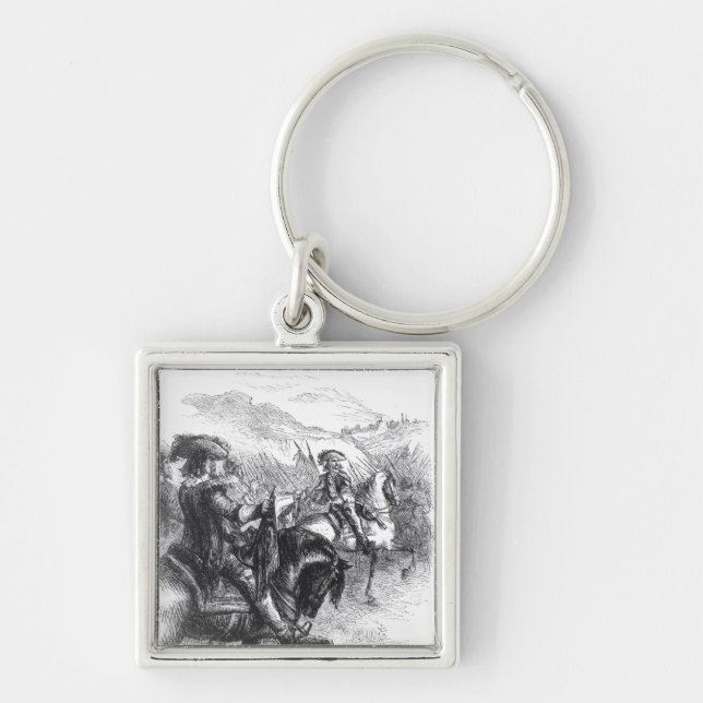 Duke of Monmouth  Advancing on Taunton Keychain (Front)