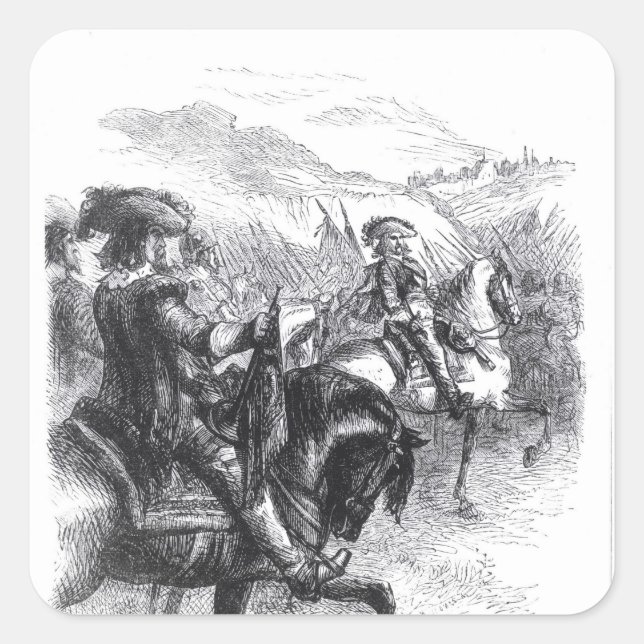 Duke of Monmouth  Advancing on Taunton Square Sticker (Front)