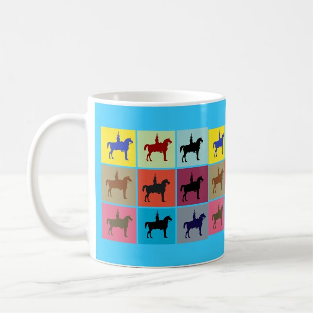 Duke of Wellington Horse Statue Box Pattern Mug (Left)