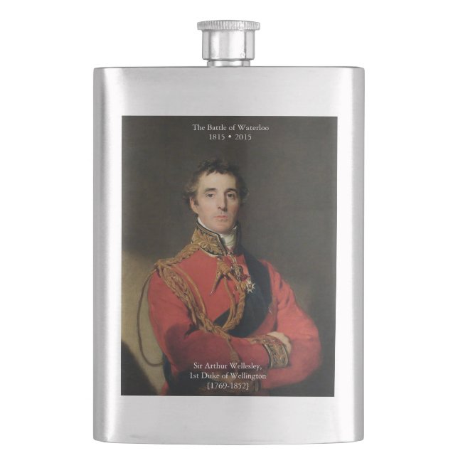 Duke of Wellington Waterloo Hip Flask (Front)