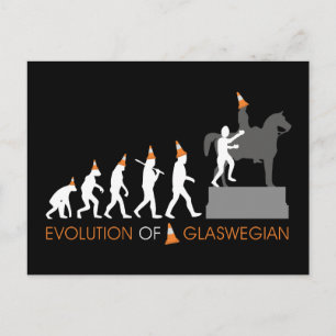Duke of Wellington's Glasgow Traffic Cone Hat Postcard