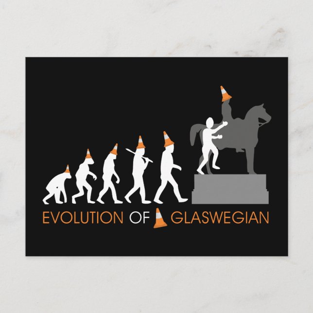 Duke of Wellington's Glasgow Traffic Cone Hat Postcard (Front)