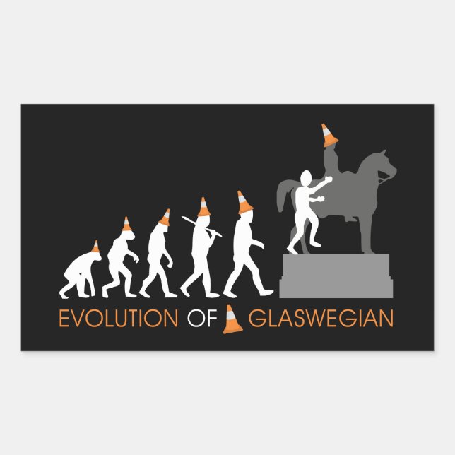 Duke of Wellington's Glasgow Traffic Cone Hat Sticker (Front)