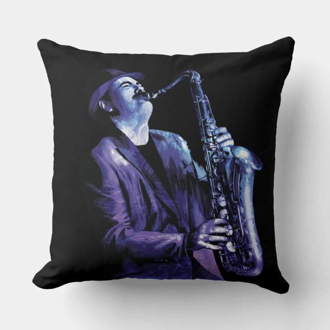 Duke Silver Throw Pillow (Front)