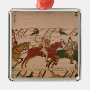 Duke William Exhorts his Troops Metal Ornament