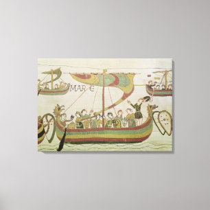 Duke William of Normandy crosses the sea Canvas Print