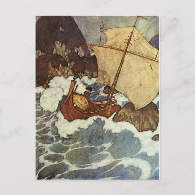 Dulac's Arabian Nights Postcard (Front)