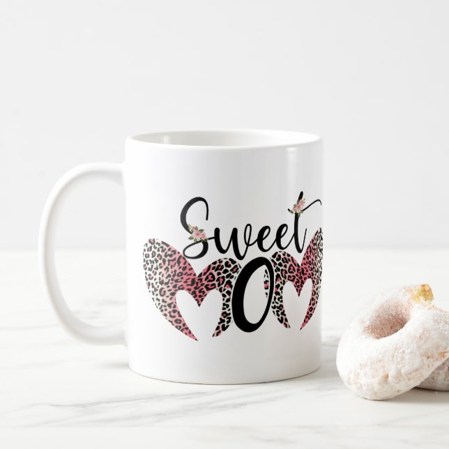  dulce mamá con corazones coffee mug (With Donut)