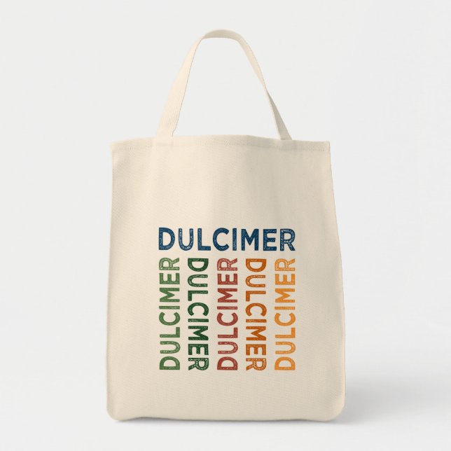 Dulcimer Cute Colourful Tote Bag (Front)