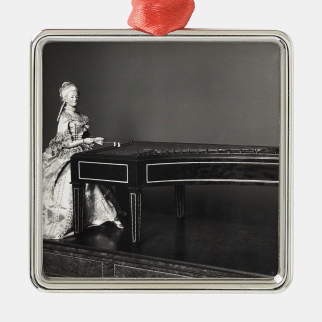 Dulcimer Player Metal Ornament (Front)