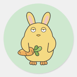 Dull Chick, Floppy Ears Classic Round Sticker