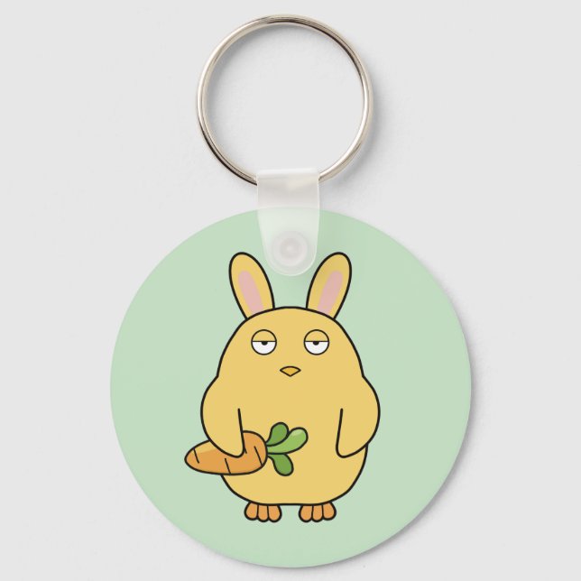 Dull Chick, Floppy Ears Keychain (Front)