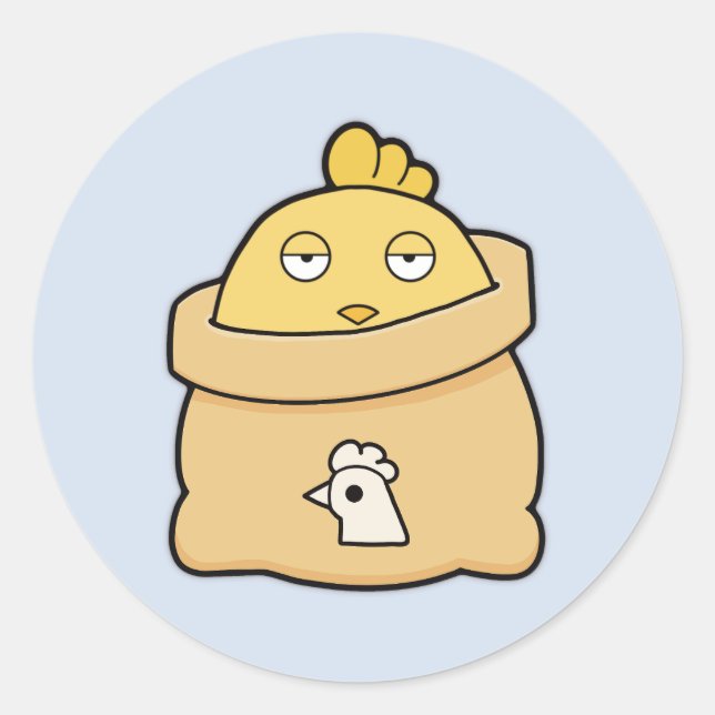 Dull Chick, Full Bag Classic Round Sticker (Front)